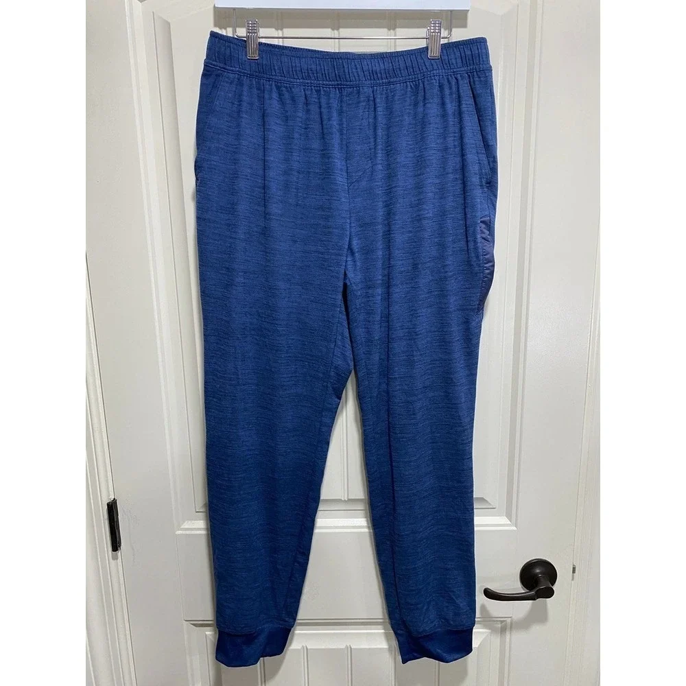 Mens Tommy Bahama Pants Large Blue Island Active Athletic Jogger Causal Comfort - Picture 1 of 8